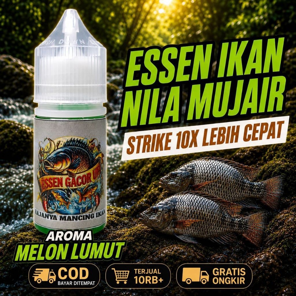 INPD ESSEN GACOR UP AROMA MELON LUMUT 100 % umpan ikan Mas super Nila Mujair mujaer  lele super babo