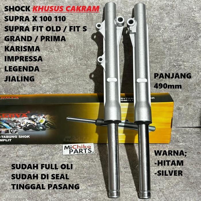 As Shock Skok Depan Plus Tabung Komplit CAKRAM Supra X 100 Fit Lama Fit S Karisma Astrea Grand Prima