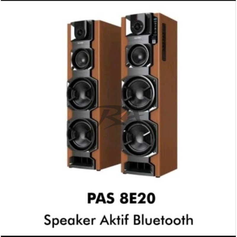 III SPEAKER AKTIF POLYTRON PAS 8E20/M 8E20 PAS8E20 /M COKLAT KAYU WOODEN BLUETOOTH GARANSI SUPER BAS