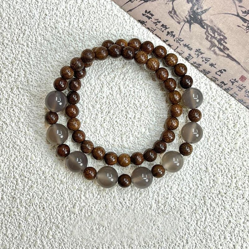 Model baru/gaya Cina/benang emas/manik-manik/cendana/gelang/gelang dua lapis/gelang manik-manik