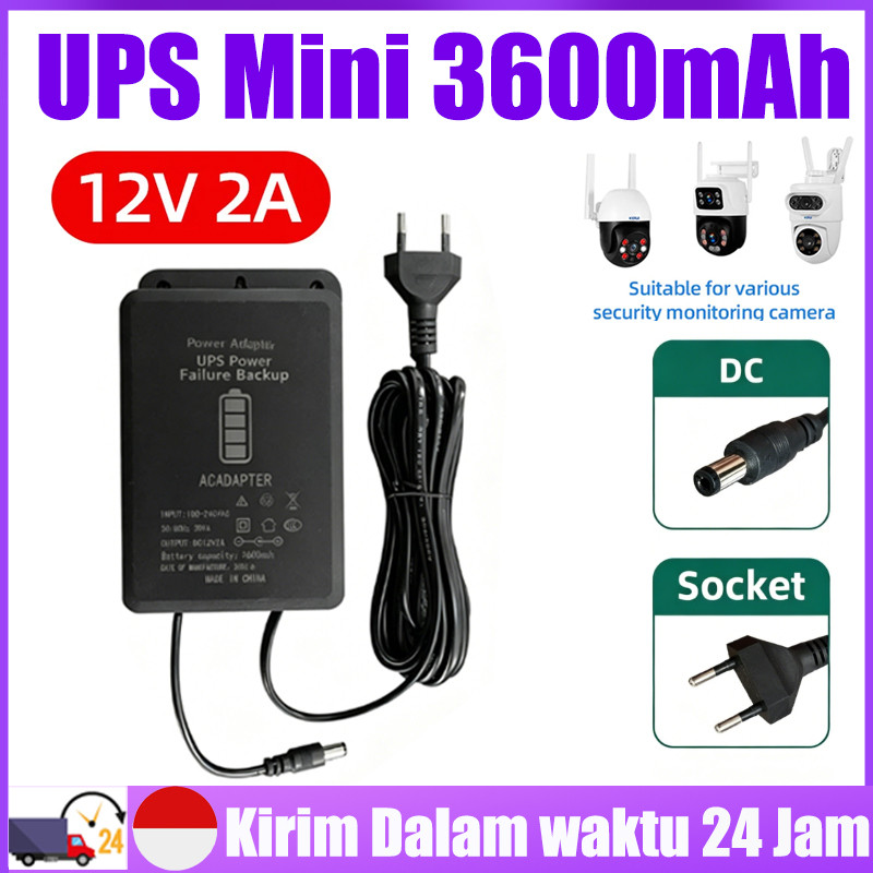 [Ready Ya,Cod] 12V 2A Uninterruptible Power Supply Mini UPS Battery Backup for Router Modem Security