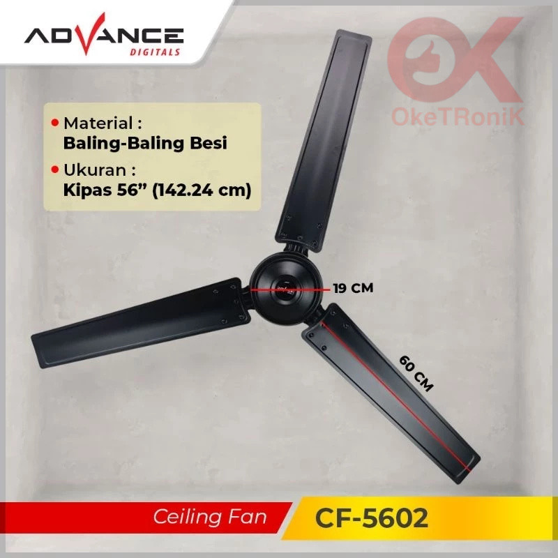Kipas Angin Gantung advance CF-5603 / Ceiling Fan CF-5601 CF-5602 Advance Kipas Gantung Besi