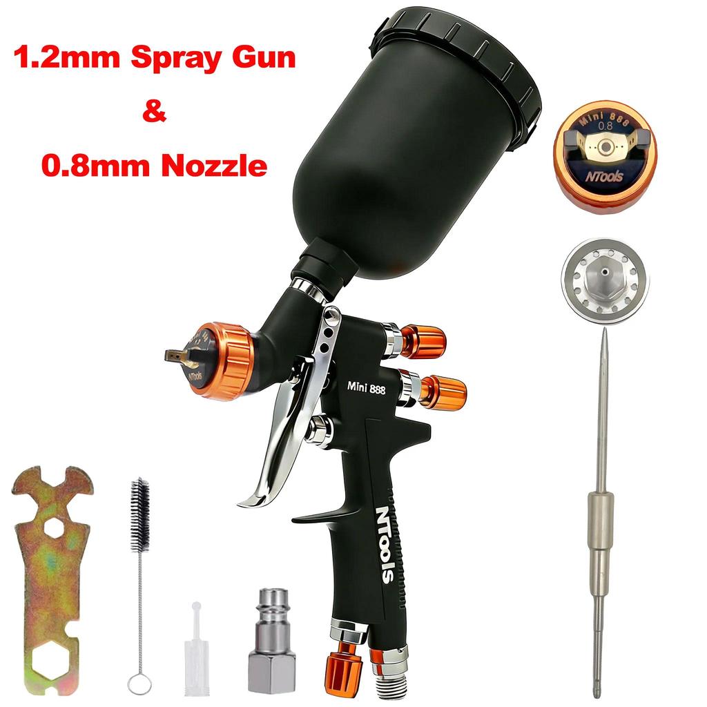 NTOOLS SPRAY  08mm 12mm nozzle professional mini spray  car spray  gravity spray  pneumatic spray