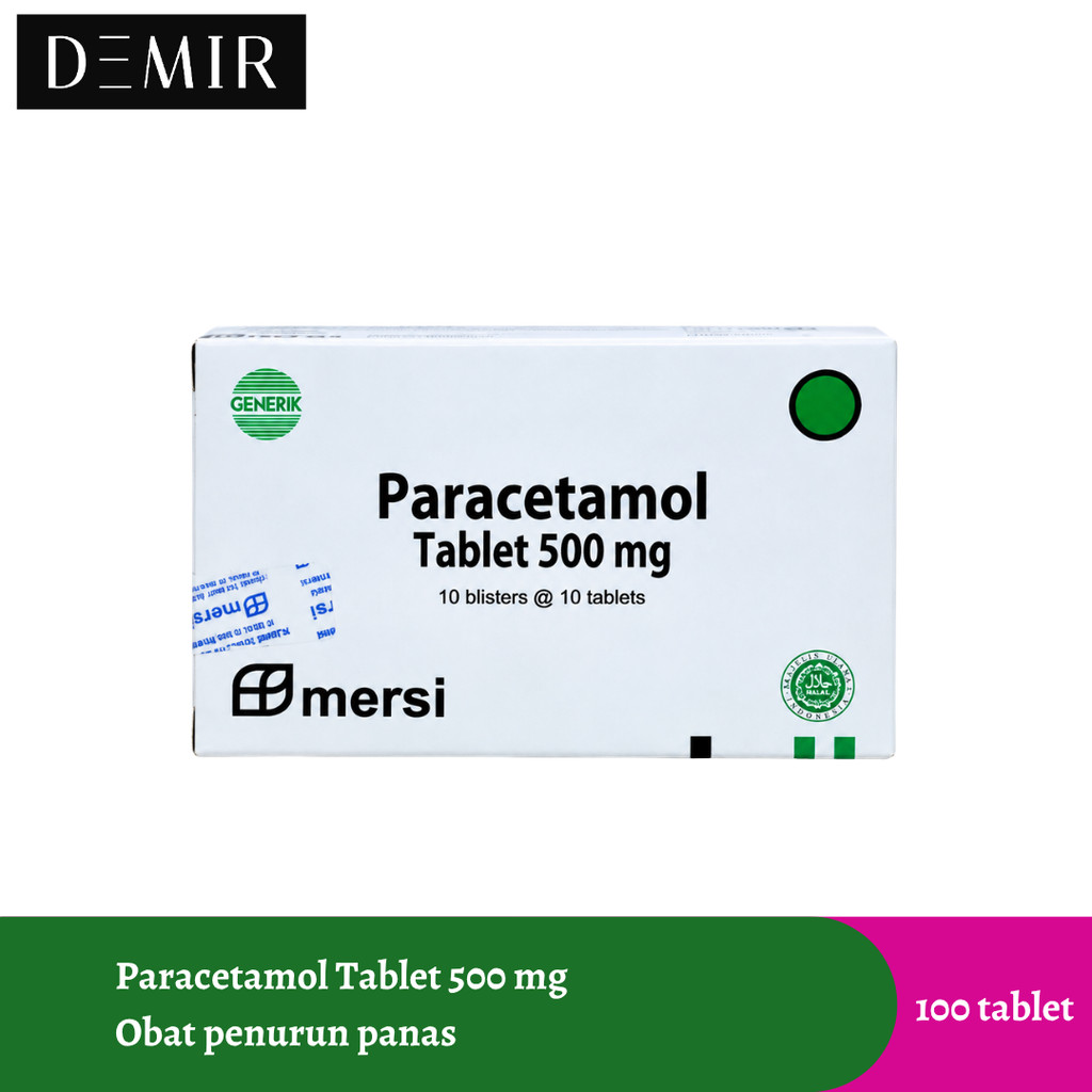 Paracetamol Tablet Box 100 Tablet Obat Penurun Panas