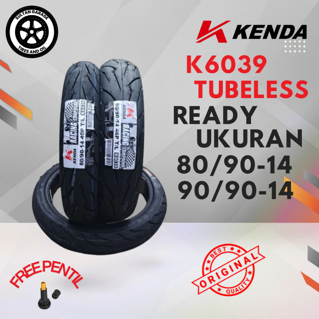 Ban Motor Ring 14 Kenda K6039 80/90 90/90 Racing Compound / Soft Compound Tubeless