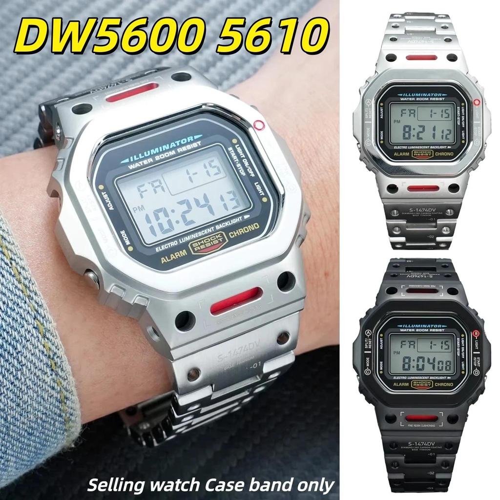 5600 Titanium Mod Kit Mecha Style For Casio Small Square DW-5600 GW-M5610 Titanium Alloy & Stainless