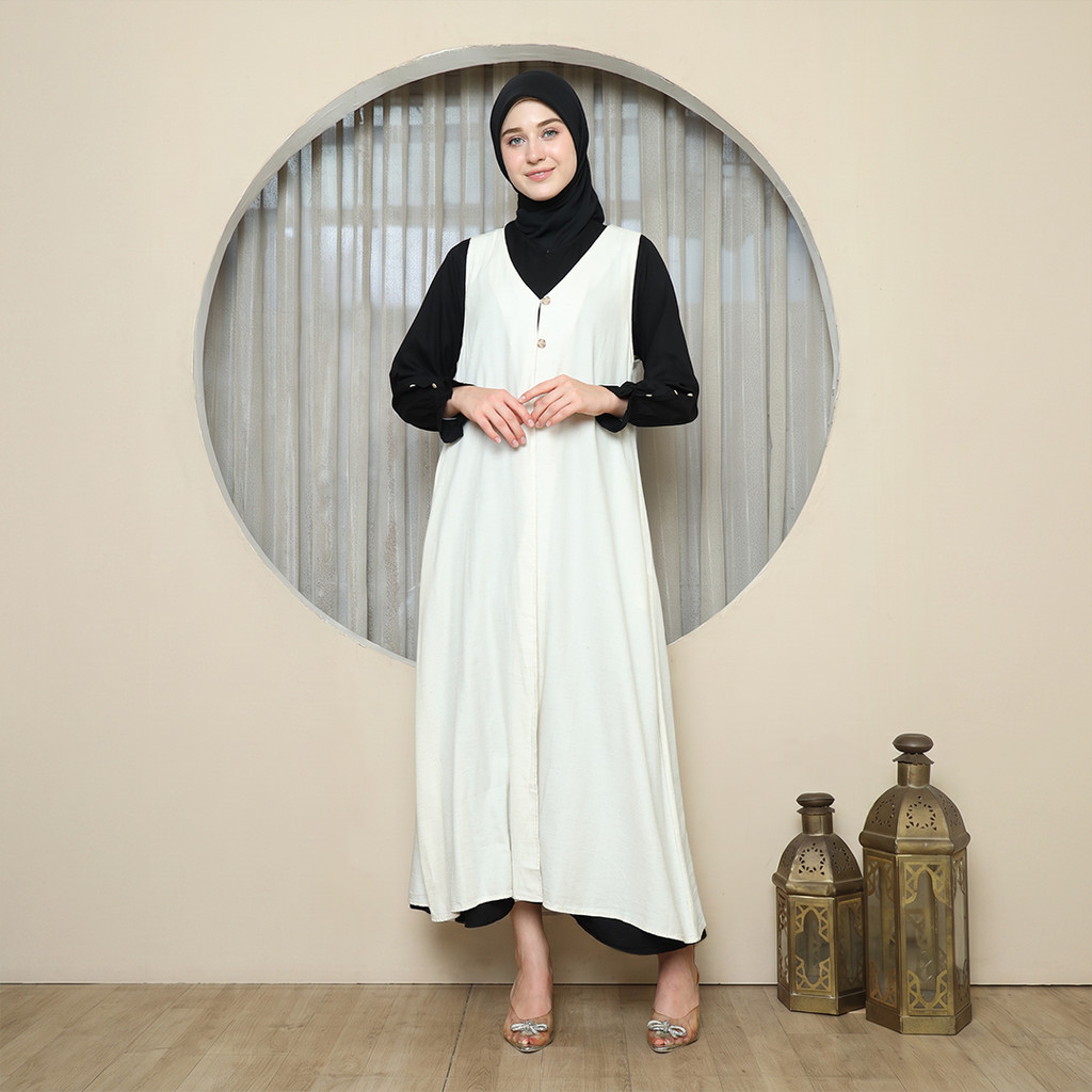 RILLEY - Overall Kelly | Overall Panjang Muslim Wanita | Overall Wanita Bahan Linen
