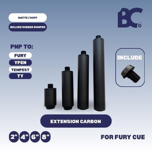 Extension Carbon For Fury Cue - Extension billiard - 2 Inch