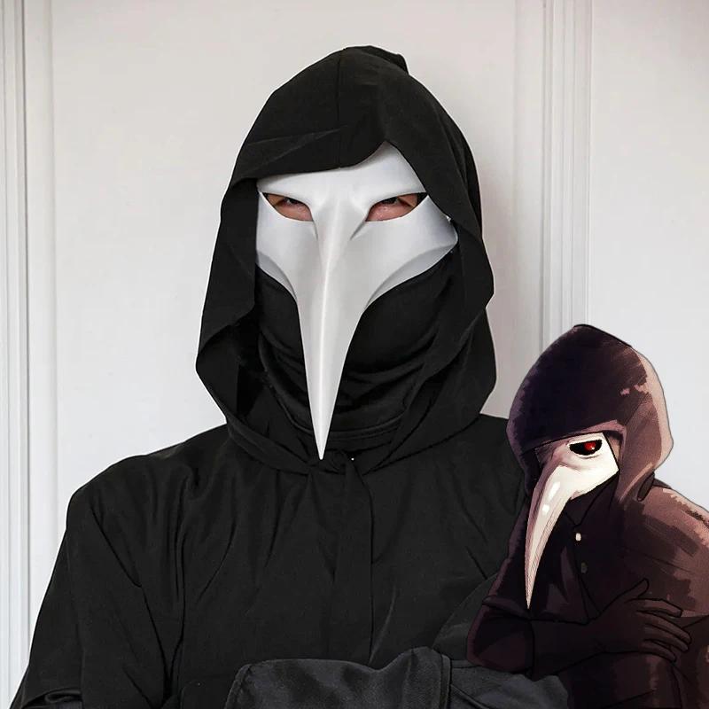 SCP Foundation SCP-049-J The Plague Fellow Cosplay Mask Adult Doctor Schnabel Bird Beak Facepiece Ha