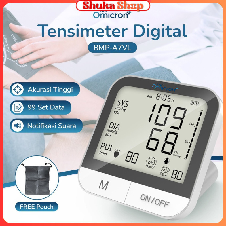 TaffOmicron Tensimeter Digital Pengukur Tekanan Darah English Voice - BMP-A7VL