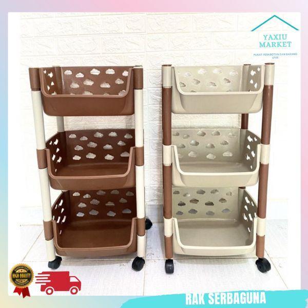 PROMO  rak susun serbaguna rak mainan rak multifungsi rak buena 4 susun - BUENA 4 COKLATFLASHSALE