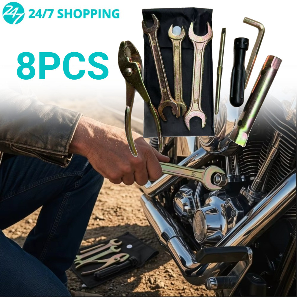 8Pcs Toolkit Motor Toolset Motor Honda.Yamaha.Suzuki/Toolkit Motor Kunci/Paket Varian Lengkap