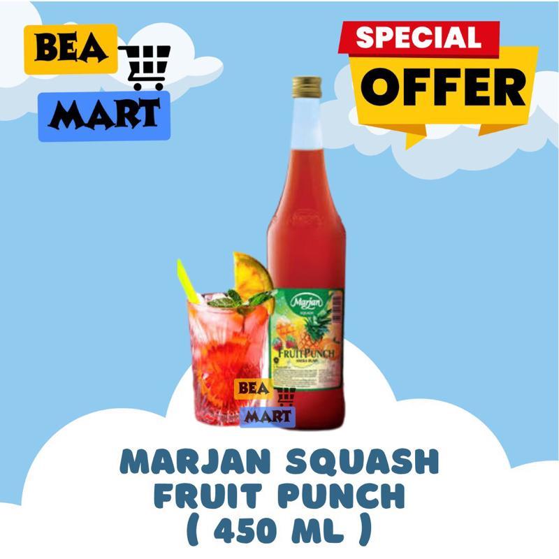 [ INSTAN ONLY ] Marjan Squash Fruit Punch 450ml | Sirup Marjan Rasa Aneka Buah Syrup FruitPunch Frut