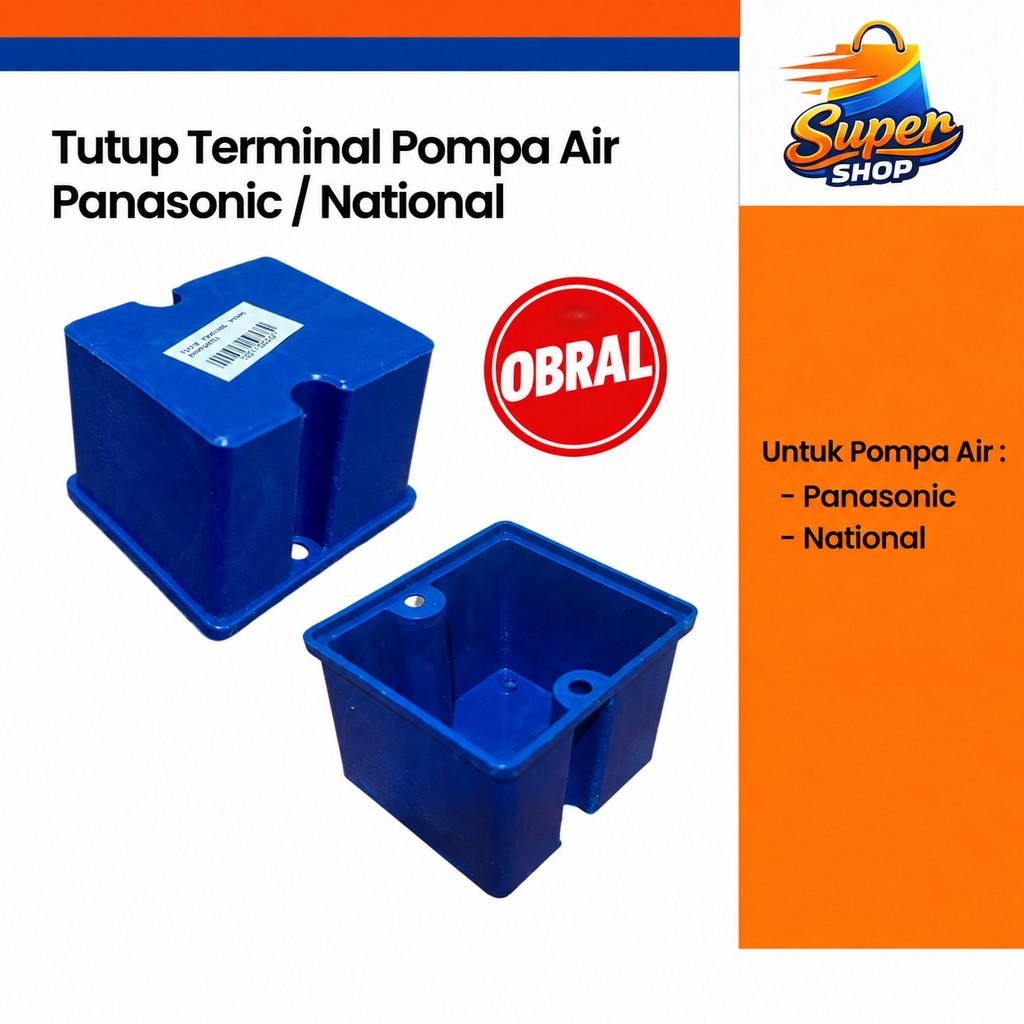 OBRAL Tutup Terminal Tutup Kapasitor Pompa Air Panasonic National