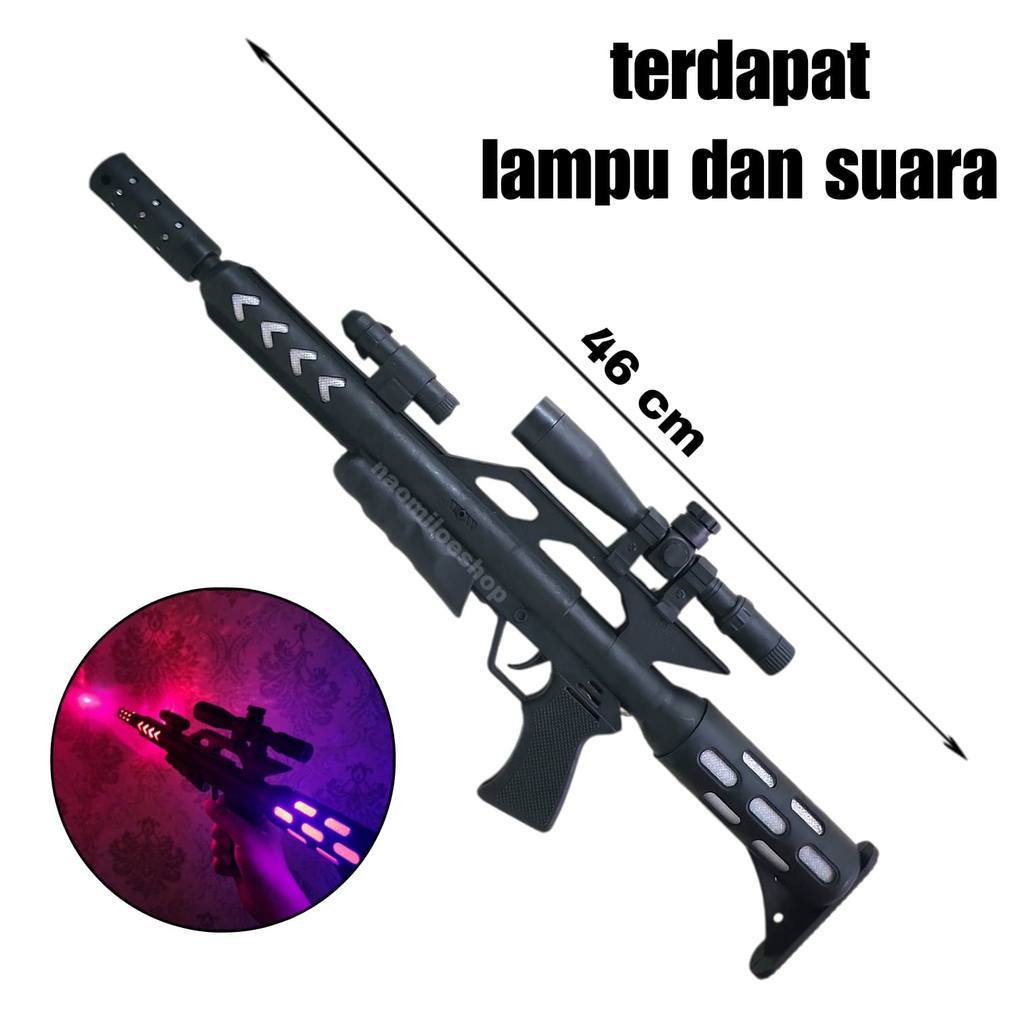 Carbin gun sound Mainan tembakan Anak Blaster Gun mainan pistol Laser carbin Sound Bunyi Getar Motif
