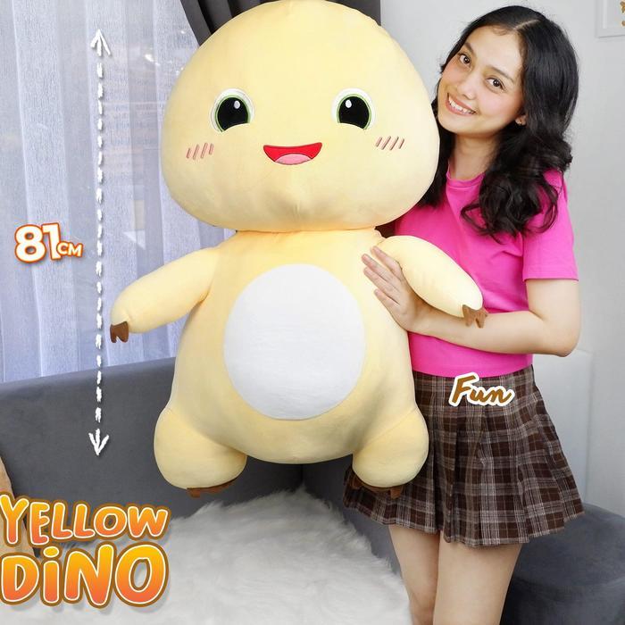 FS Boneka DON DON Dino Kuning  Jumbo Squishy Yellow Dinosaurus Lucu Mainan Anak Cowo Cewe Hadiah Spe