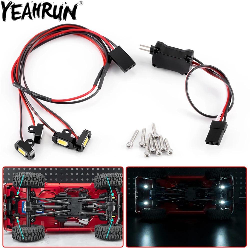 YEAHRUN Rock Lights with Controller Kit Chassis Lamp for 1/18 1/24 RC Crawler SCX24 AX24 FCX24M TRX4