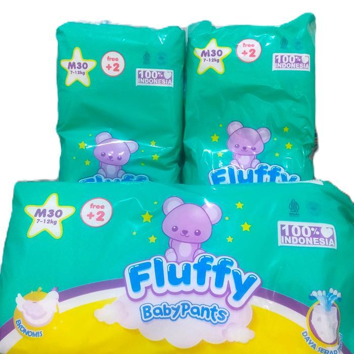 Fluffy Baby Pants Paket isi 3 Ball Popok Celana Anak Fluffy S M L XL Katun Bayi Baru Lahir Balita Ce