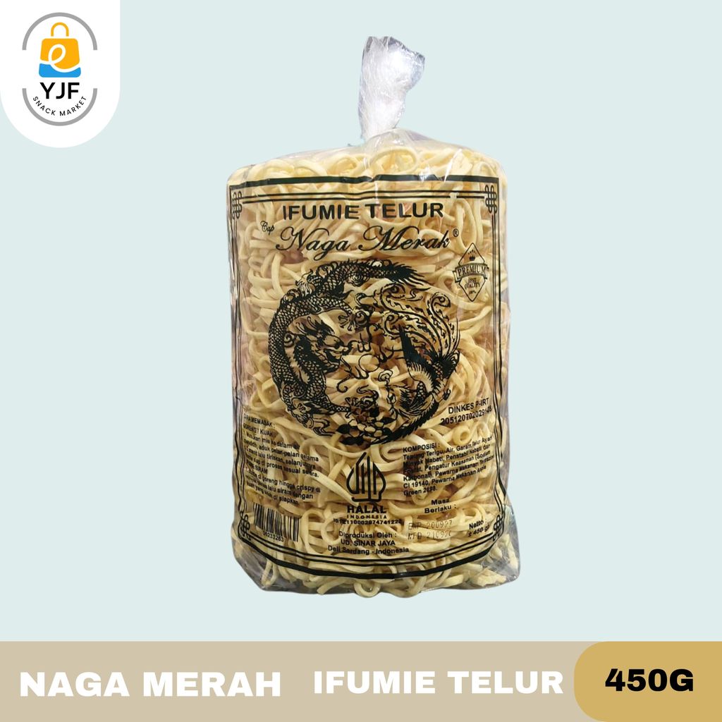 Ifumie telur Cap Naga Merak 450g / ISI 5 / Mie Telor / Goreng / Kuah / Original / kenyal / HALAL