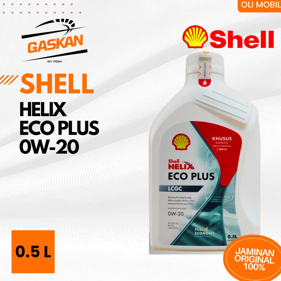 Oli Mobil  LCGC Shell Helix Eco Plus 0W20 0.5L (Dijamin Ori 100%)