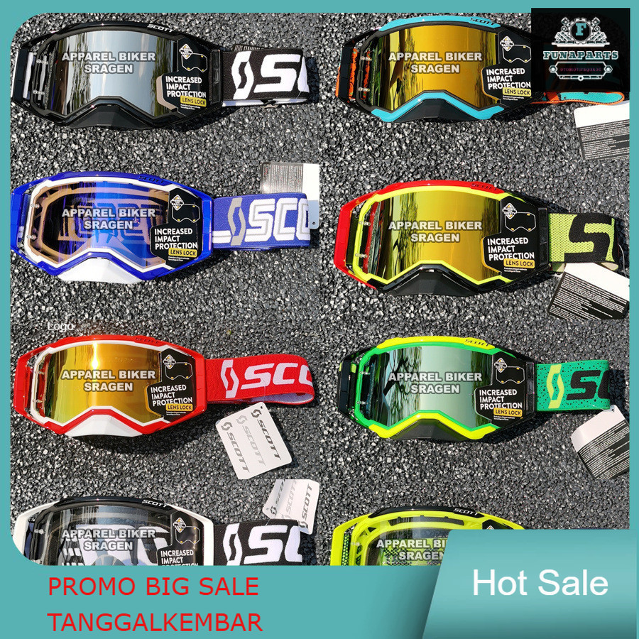 Kacamata Helm Cross Goggle Scott 2 Lensa Fullset Cocok Untuk Pengguna Ber kacamata Gogel Helm Trail 