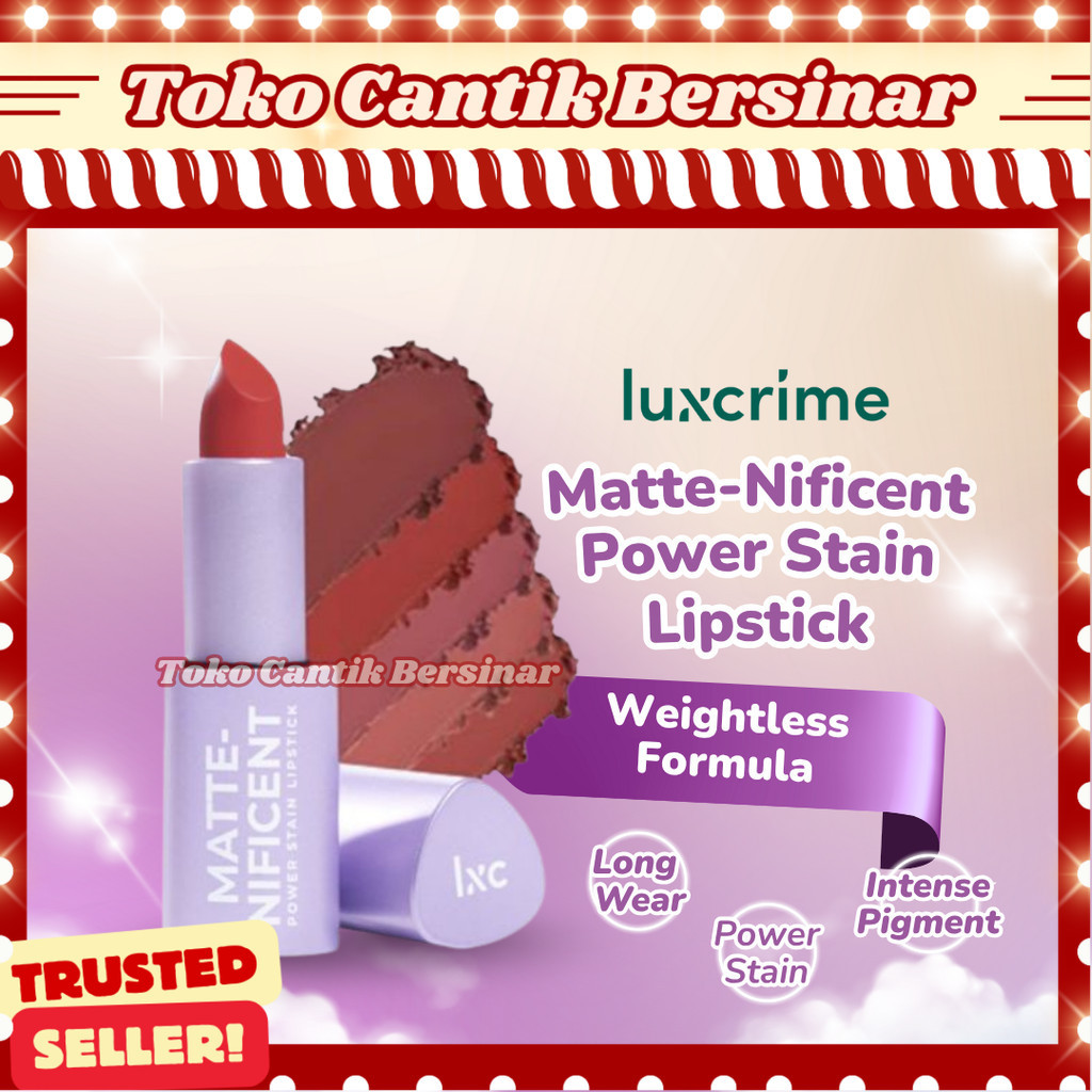 Luxcrime Matte-nificent Power Stain Lipstick BPOM Lipstik
