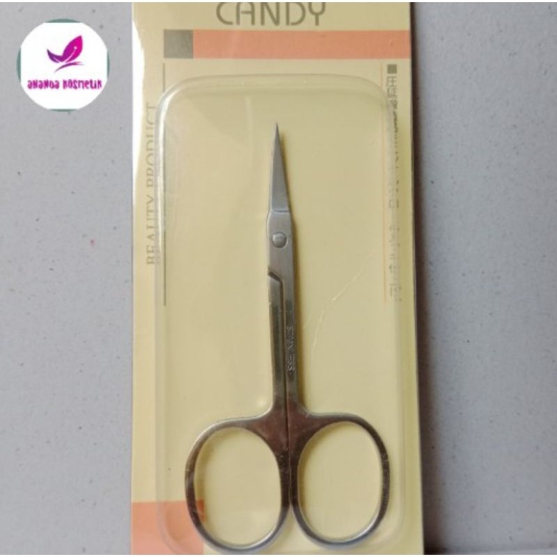 GUNTING KECIL BULU HIDUNG / GUNTING ALIS RATA SAMA  SILVER / GUNTING SERBA GUNA CANDY JAPAN - GUNTIN