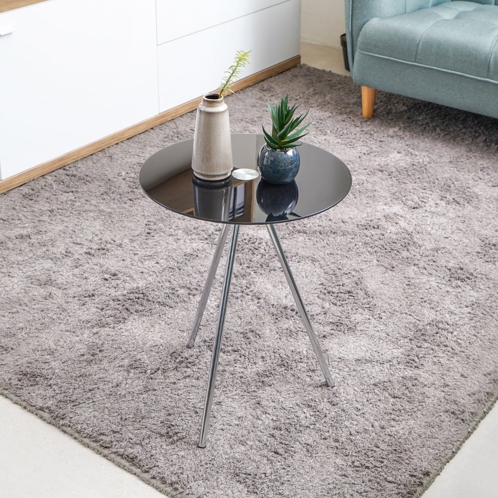 Informa Triplicy Meja Sisi - Hitam End Table Meja Kecil Aesthetic Meja Samping Serbaguna Small Table