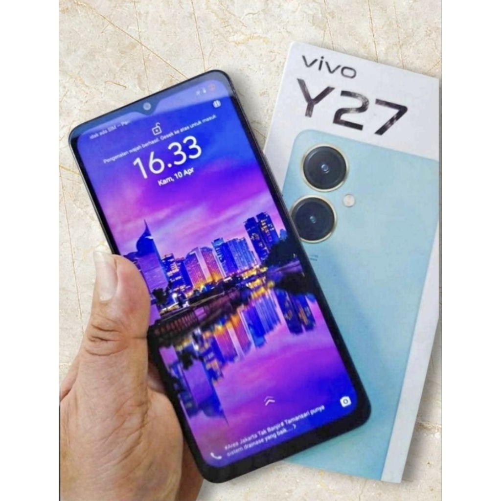 vivo y27 versi ram6+6 128gb hp second original lengkap keren