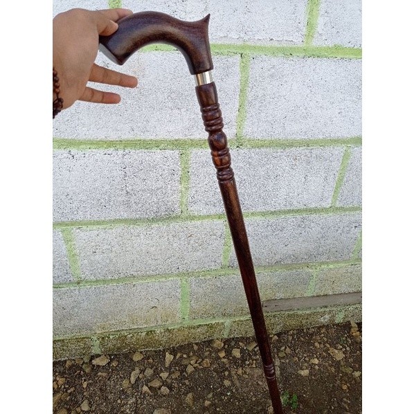 Tongkat jalan kayu galih asem, teken ukir galih asem