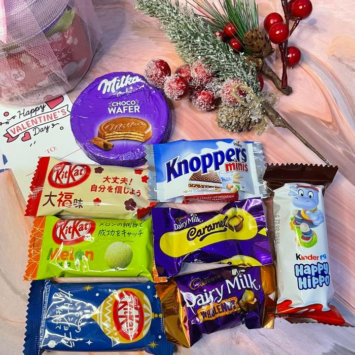 [zerov] Hampers Valentine Cewek Cowok Coklat Import Snack Chocolate Kinder