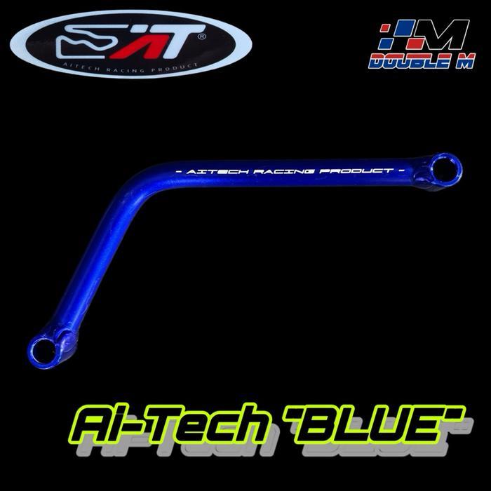 Breket Tiang Knalpot Alumunium Almu Model L Aitech Universal Ninja R SS RR Bebek Matic Mio Beat Here