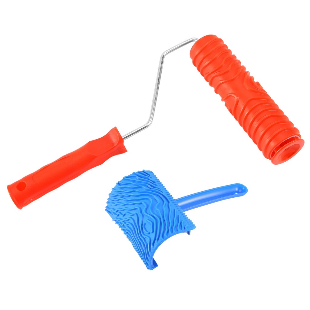 P4-Imitation Wood Pattern Tool Set Eg300t 7 Inch Rubber Roller + Ms16 Imitation Realistic Wood Grain