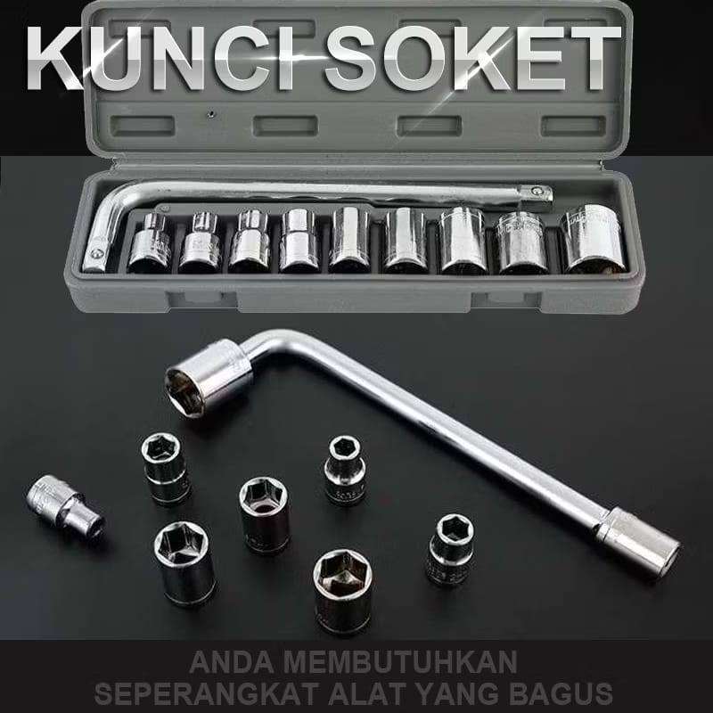 Store_Nolimit Kunci Shock 10Set 27Set Komplit Obeng Socket Ring Tool Kit Alat Bengkel Service Mobil
