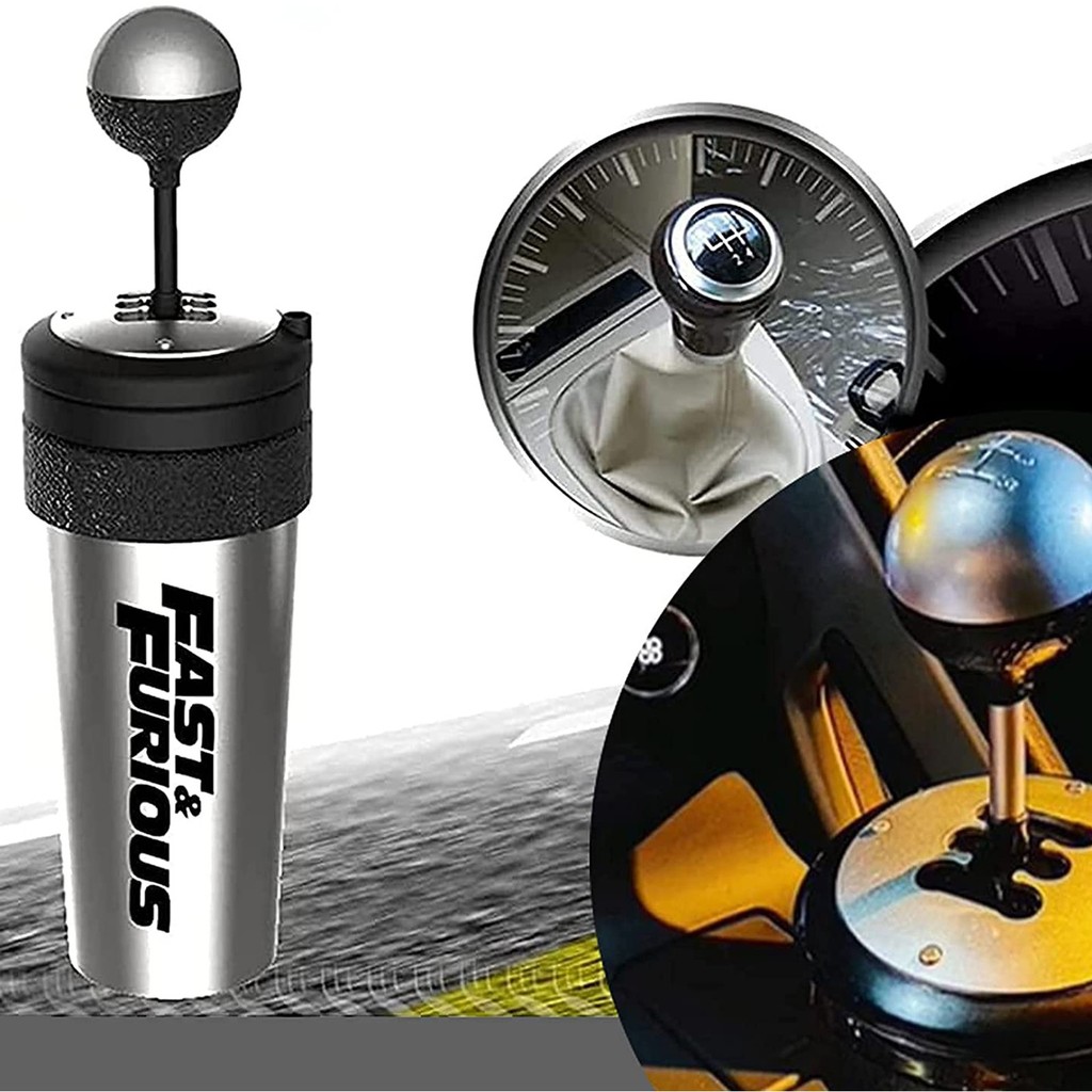 650ml Car Drink Bottle With Straw Fast And Furious 9 Gear Shift Cup With Straw And Lid Rocker Shift 