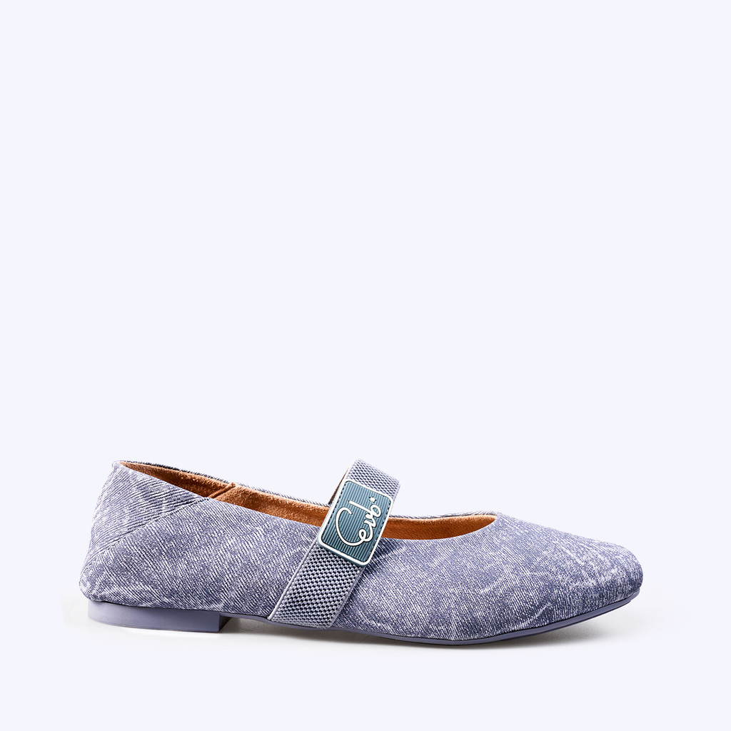 EVB* NANASE BLUE - SEPATU FLATS WANITA