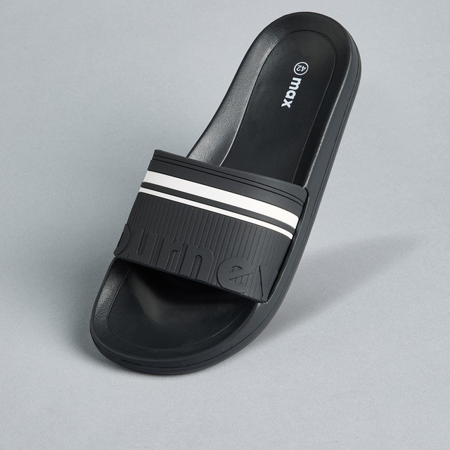 Max Fashions Sandal Pria Contrast Piping Detail Slides