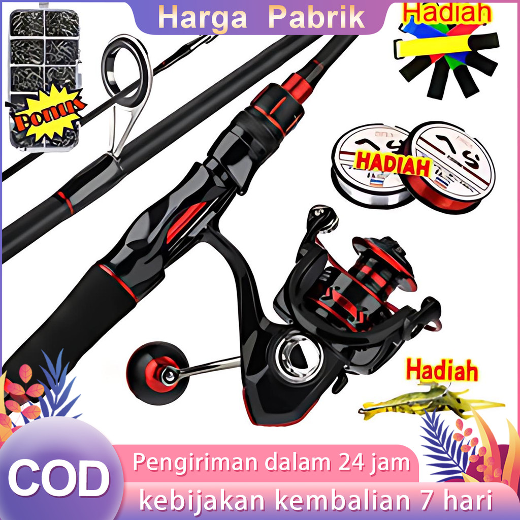 Set Pancing 1.8m/2.1m Joran Pancing 1000-4000 Reel Pancing 150M Senar Pancing Umpan Combo Pancingan 