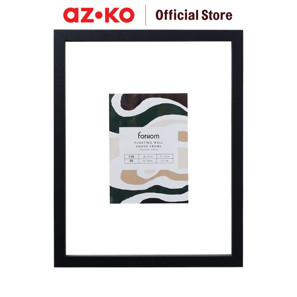 AZKO Forhom 11R Bingkai Foto Dinding Floating - Hitam Pigura Aesthetic Frame Tempat Foto Pajangan De