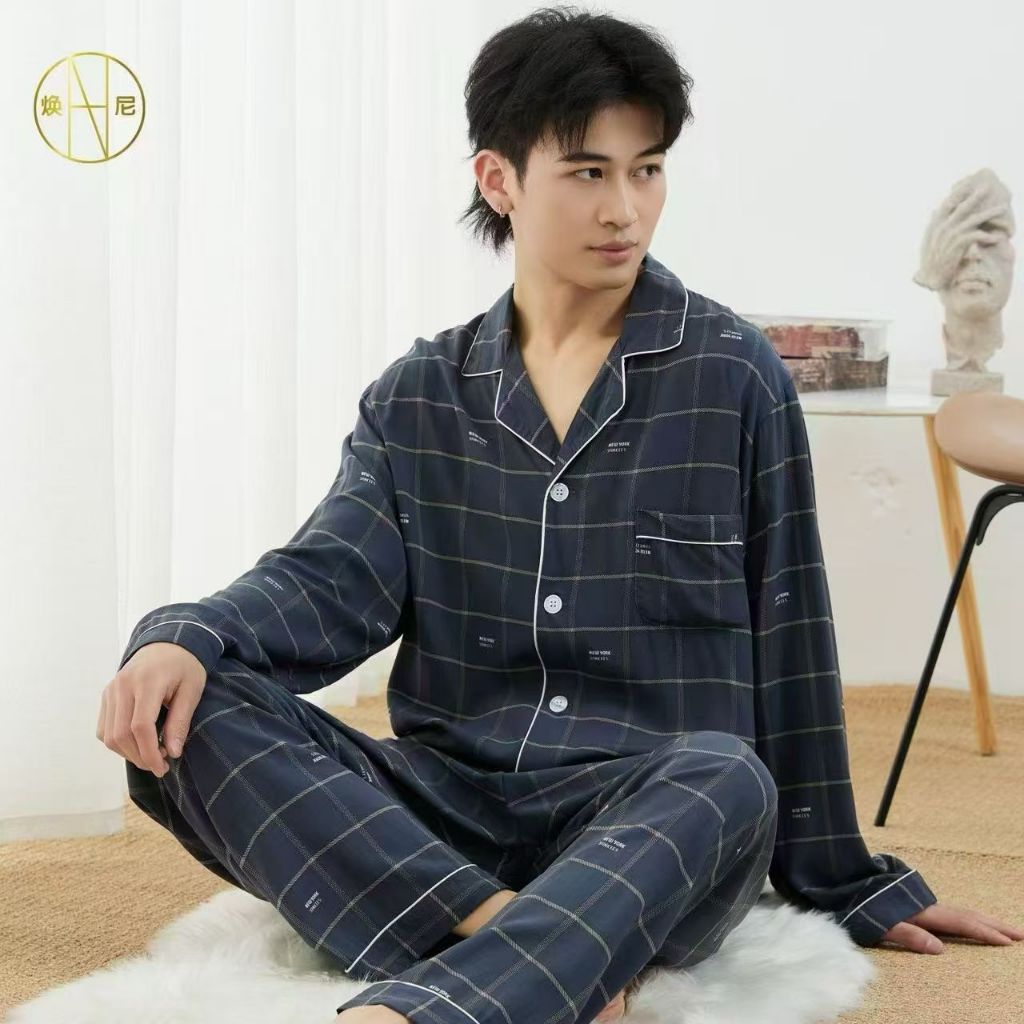 READY Baju Tidur Piyama Cowok/Pria PP Bahan Kain Katun Rayon