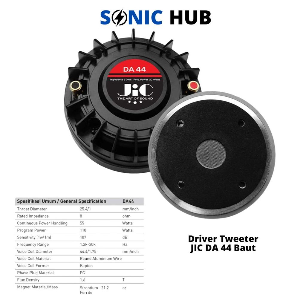 DRIVER TWEETER MODEL BAUT JIC DA 44