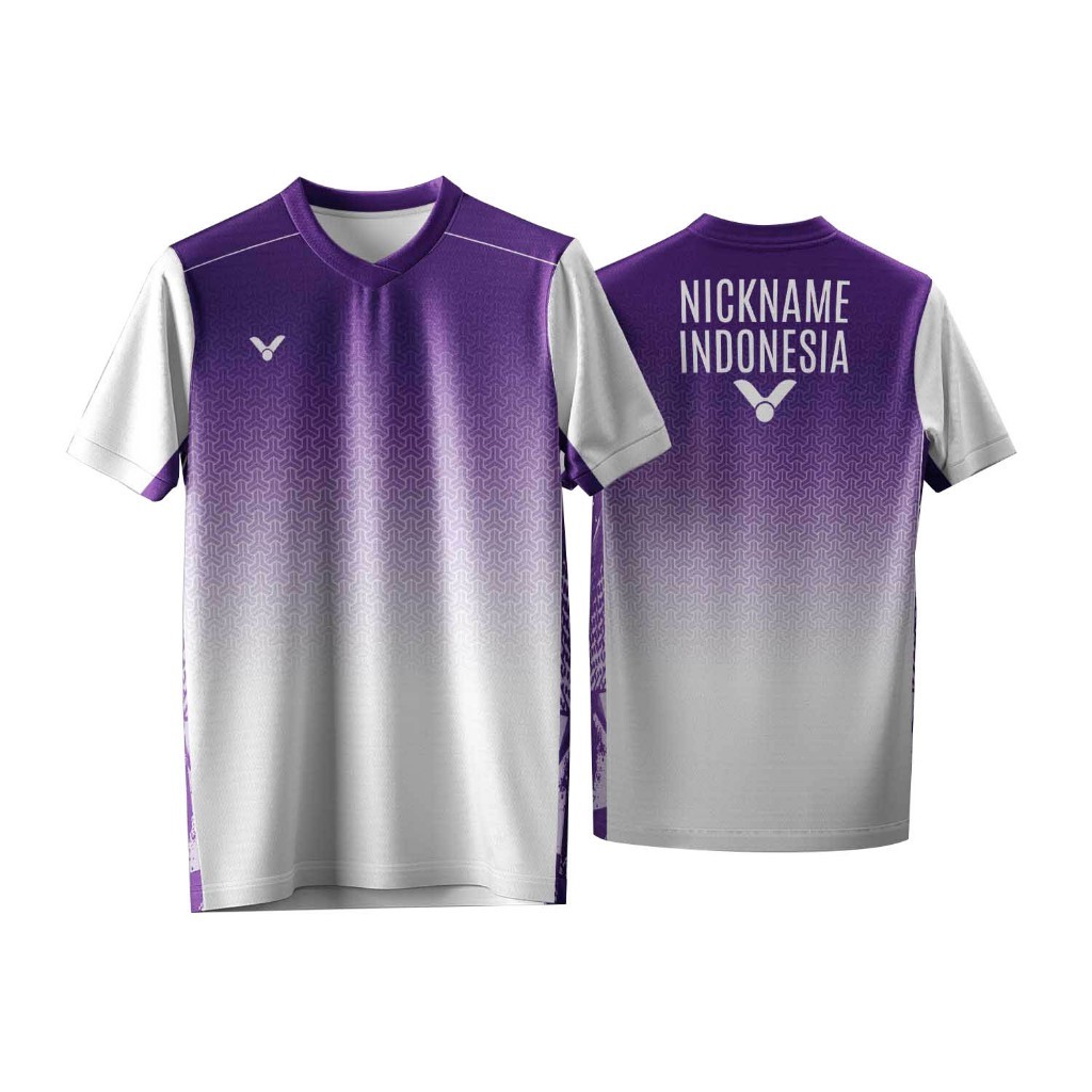 Jersey Badminton Victor Indonesia Terbaru 2025-2026 Gratis Request Nama Punggung Premium Drifit Xtro