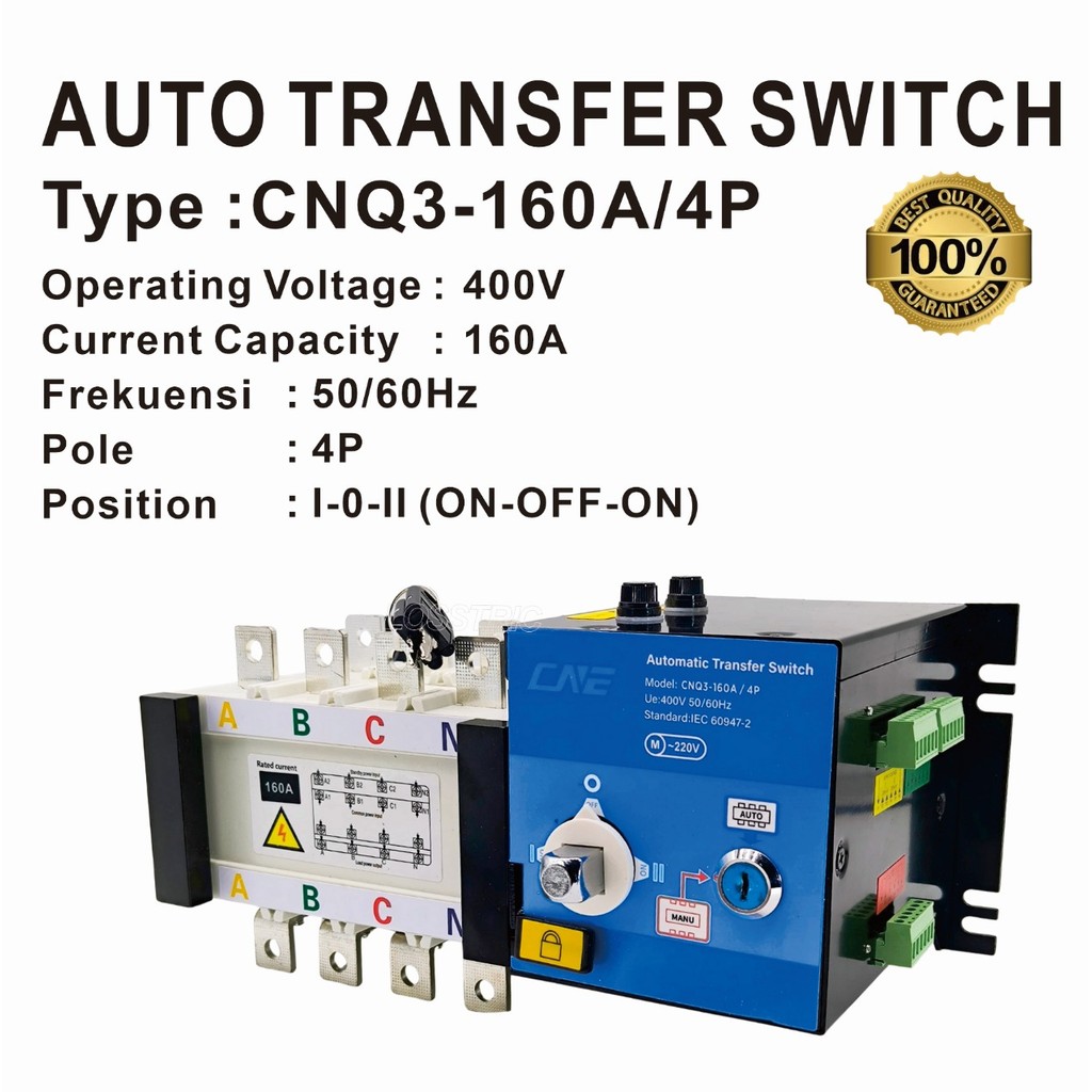 Auto Transfer Switch ATS 4P 160A/Motorized Ohm Saklar 160A