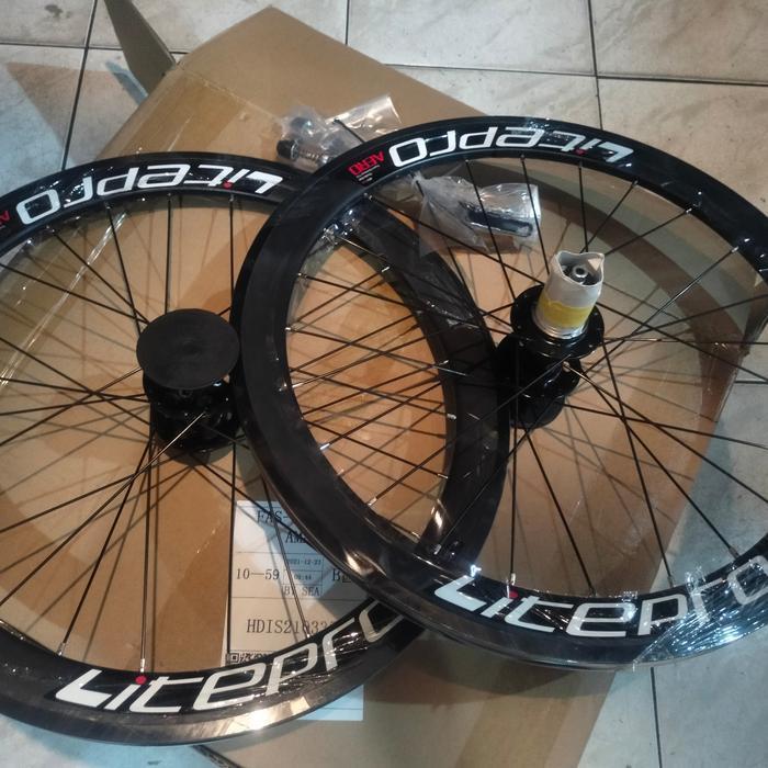 Wheelset Litepro Aero 20 451 disc brake 22 inch velg sepeda