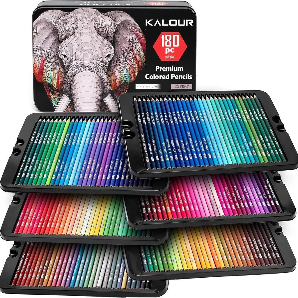 KALOUR 50/72/180/240/300 Pcs Oil Colored Pencils Set Professional Drawing Color Pencil For Artist Co