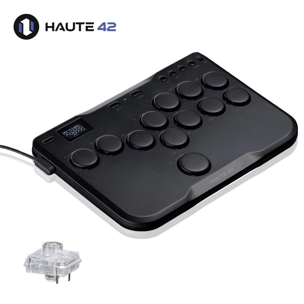 Haute42 Joystick Hitbox Fightstick Leverless Mini Arcade Controller For PC/PS3/PS4/Switch Leverless 