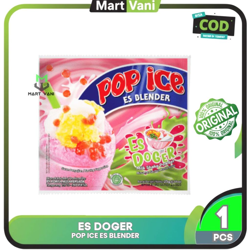 POP ICE MILK SHAKE POWDER RASA ES DOGER - POP ICE MINUMAN BUBUK RASA ES DOGER - MINUMAN INSTAN SACHE