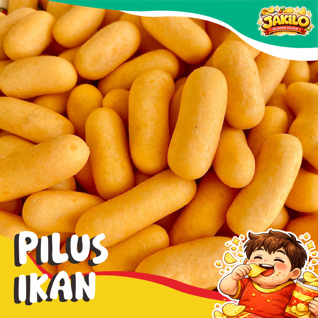 Pilus Ikan Keju Rujak 150gr Renyah Empuk Gurih - JAKILO Jajanan Kiloan