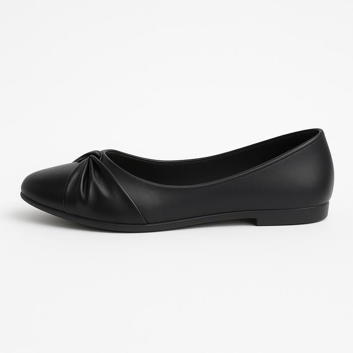 DR. FOE Lisa Sepatu  Wanita Flat Shoes Mary Jane Elegan Black/Cream Ballerina Empuk  Sol Anti Slip  