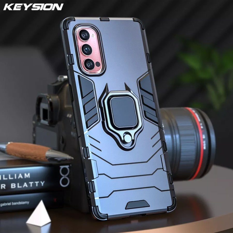 CASE OPPO RENO 4 4F / RENO 5 5F /  RENO 3 / RENO 3 PRO IRING CASE ARMOR ROBOT STANDING PHONE CASE